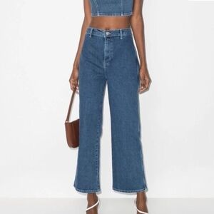 Reformation Sunny Denim Part Of Two Piece Set – Jean Bottom Size 12 Wide Leg
